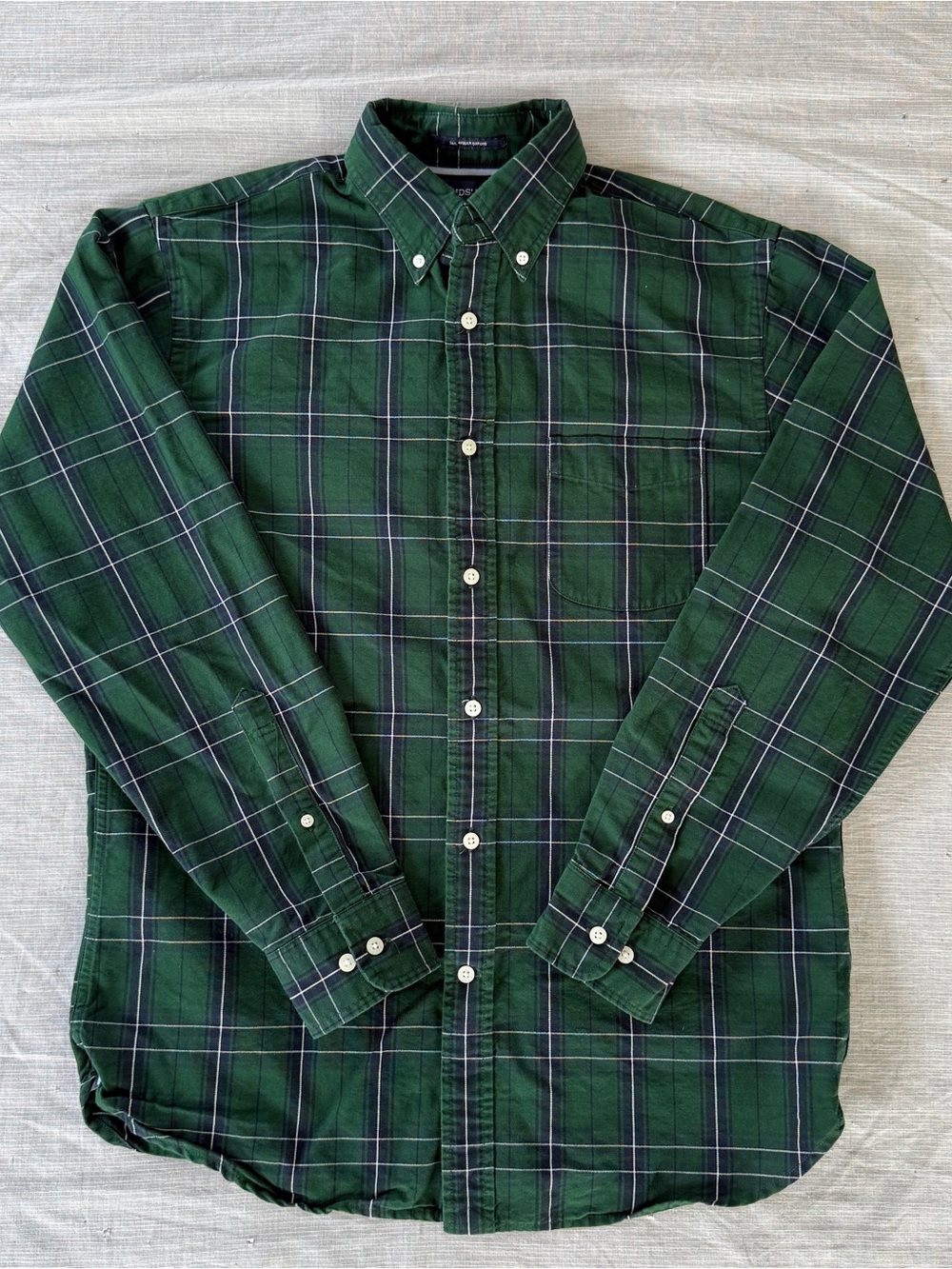 Green Plaid Button Down Shirt